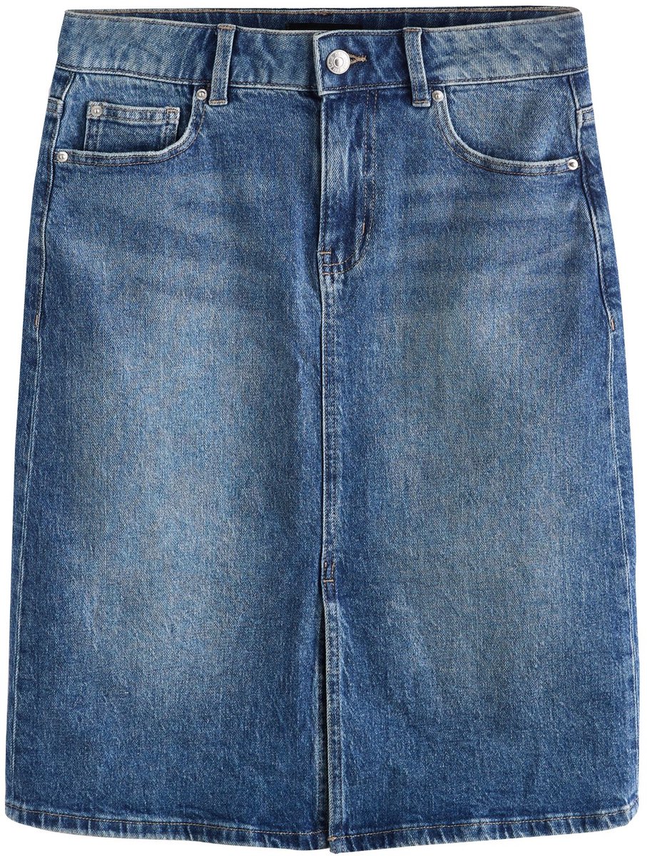 Next - Dames - Kniehoge denim rok - Blauw