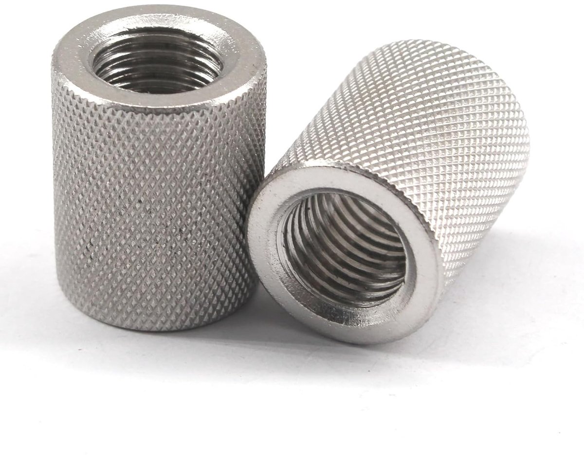 Set van 20 stuks M8 12x40mm geknurlde moeren van 304 roestvrij staal voor stevige verbindingen en bevestigingen