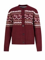 BJØRNSON Emelia Vlakbrei Noors Vest Dames - Cardigan - Maat 36 - Bordo