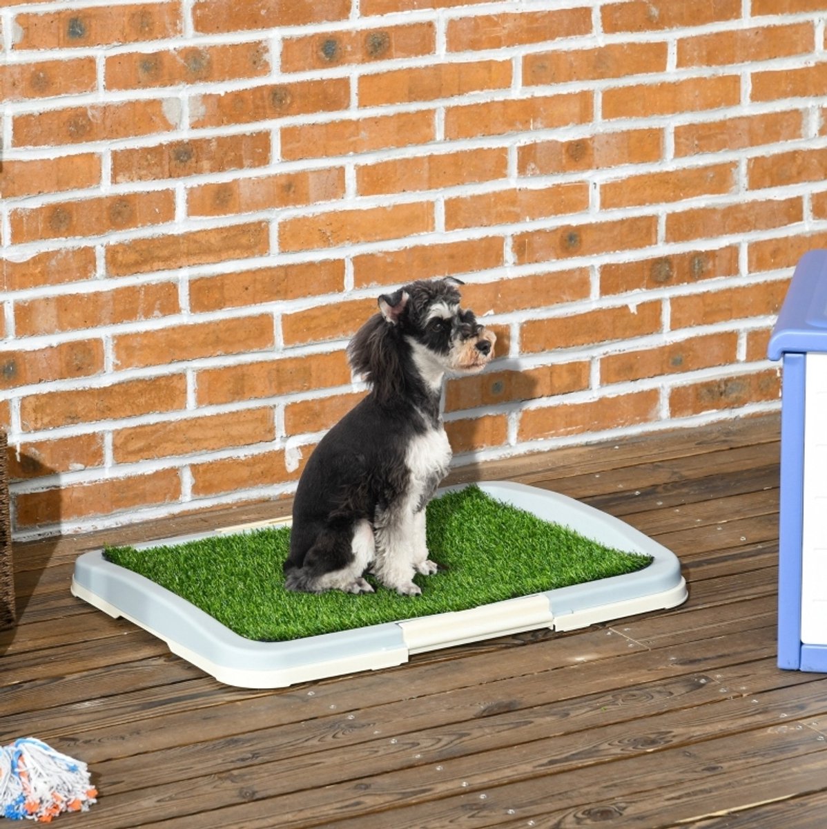 MODFU - Hondentoilet - 3-Laags Met Kunstgras - Plastic - Groen - 63 X 48,5 X 6 Cm