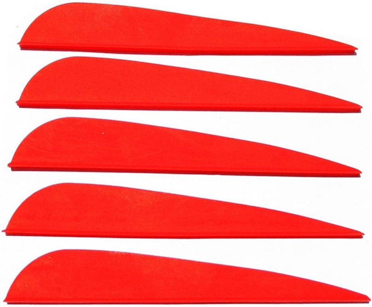 60 Stuks Rode Pijlveren van 3 Inch voor DIY Pijl Fletching Accessoires en Handgemaakte Projecten