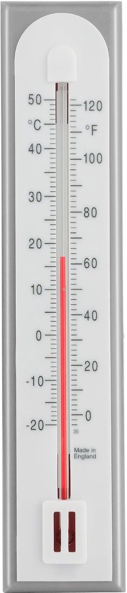 Aanlegthermometer - Grijs - Nauwkeurige Kamerthermometer - Voor Binnengebruik in Thuiskantoor, Tuin en Kas