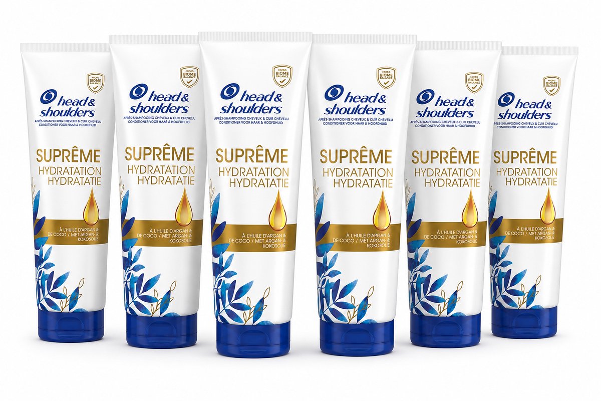 Head & Shoulders Supreme Anti-Roos en Hydraterende Conditioner - Voordeelverpakking - 6 x 220 ml