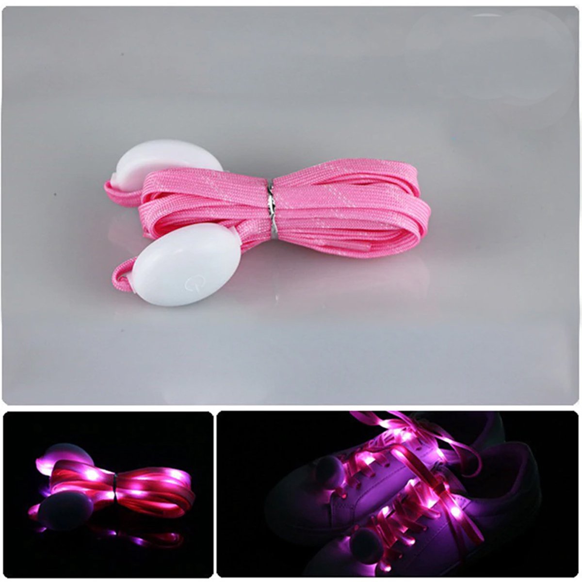 Roze lichtgevende veters - LED veters - Roze veters - LED - 120CM - 1 paar - CHPN