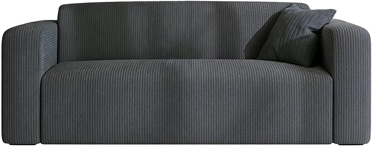 Elastische bankhoes voor 3-zits bank, jacquard stof, bescherming tegen huisdieren en vlekken, met kussensloop, grijs, geschikt voor banken van 190-230 cm