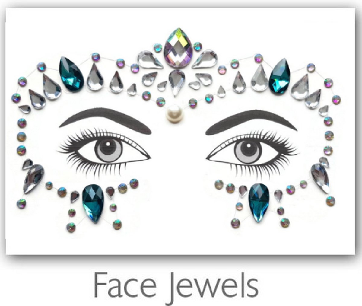 Festival Diamant Face Jewels [Dots Strass Steentjes met zelfklevend Plaklaag - Sticker Diamantjes voor Lichaam en Gezicht - Festival tattoo set outfit diamand glitter - Juwelen Face Glitterstiften tattoos kinderen]