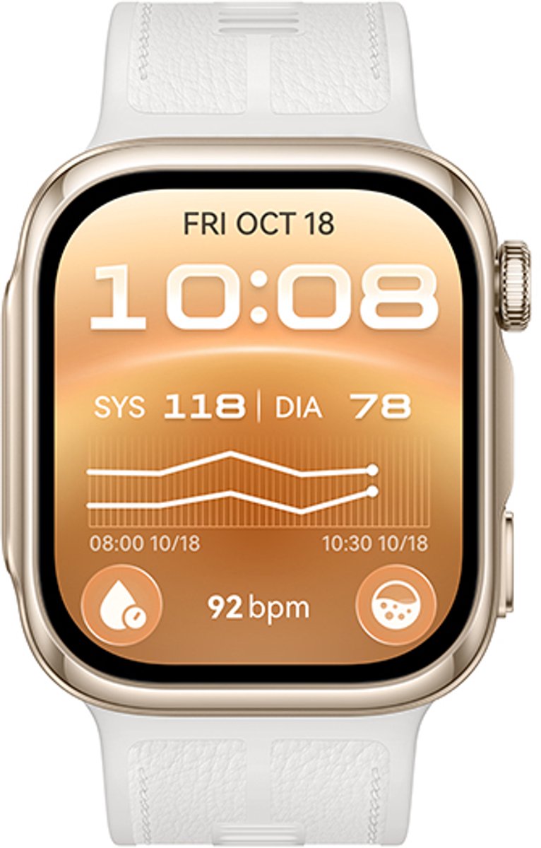 Huawei Watch D3 - Smartwatch - Smartwatch met gecertificeerde bloeddrukmeter | ECG | Compatibel met iOS en Android -Wit