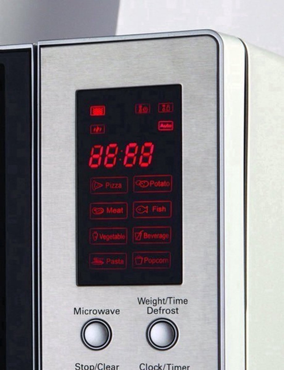 Magnetron – Microgolfoven – Kleine Oven – Keukenoven – Digitale Magnetron – 23 Liter Inhoud – 800 Watt Vermogen – Roestvrij Stalen Behuizing
