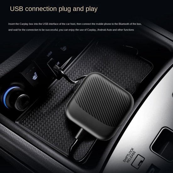 Smart Ai Doos Android 14 Auto Machine Interconnectie Bedraad naar Draadloze Carplay Adapter Android 14 Carplay Ai Box Draadloze Carplay 2 + 16G — afbeelding 4