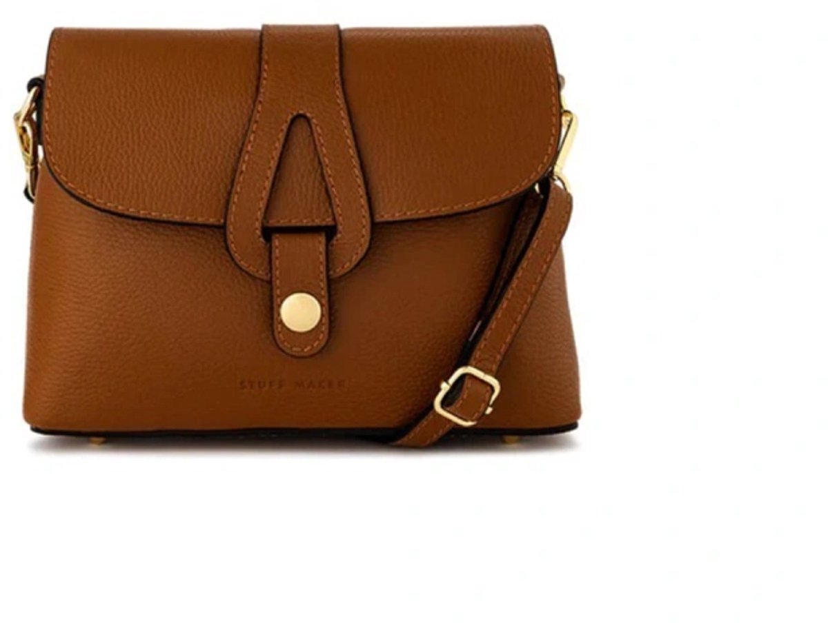 Stuff Maker schoudertas / Kleine flaptas Lilly in bruin