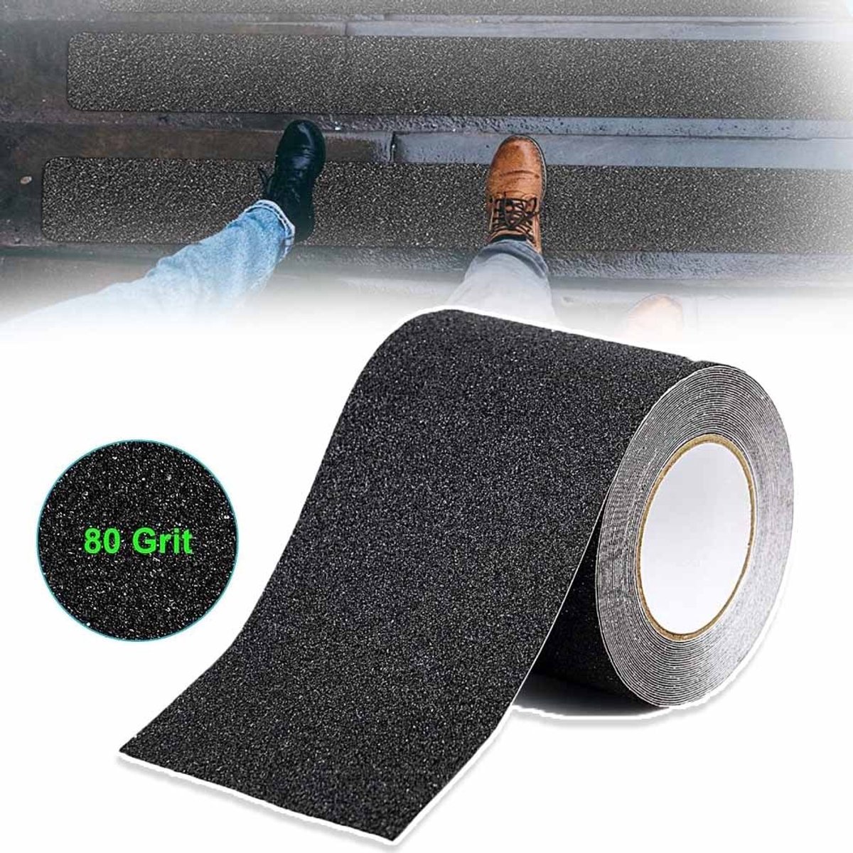 Extra Sterke Antislip Tape Voor Buiten – Hoge Kleefkracht, Geschikt Voor Trappen, Treden, Hellingen En Skateboards – 15 Cm Breed × 10 M Lang