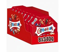 Celebrations Chocolade snoep mix - cadeau - uitdeelverpakking - 8x340g