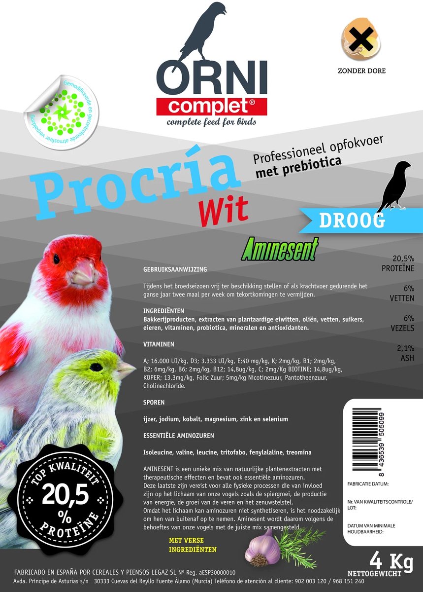 Legazin Orni Complet Droog Eivoer Wit