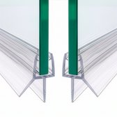 Minismus Douchedeurafdichting met Waterkering 6-8 mm (2 Strips van 100 cm Makkelijk Inkortbaar) - Waterstopper Geschikt voor glas van 6 tot 8 mm - Douchestrip - Douchedorpel Lekstrip voor Horizontale bevestiging