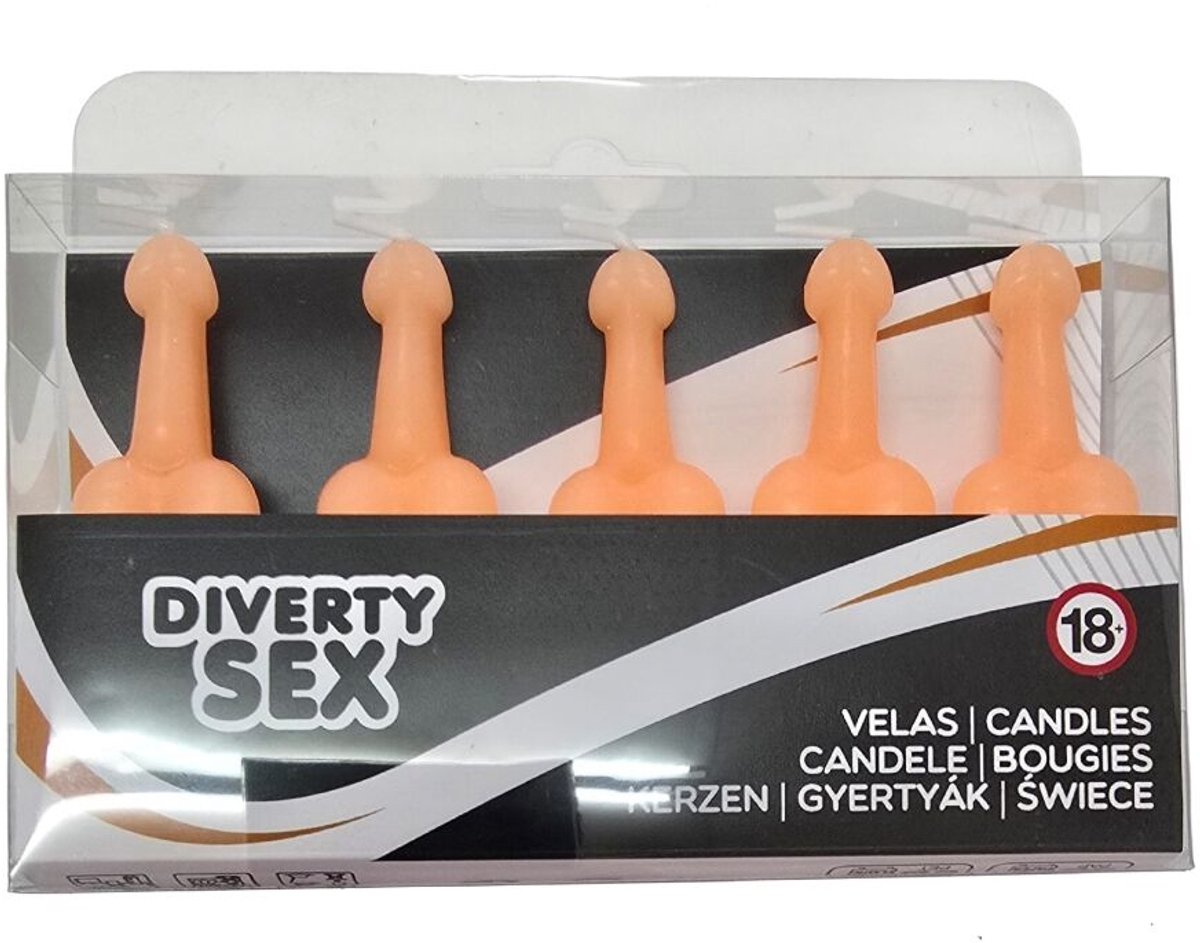 Penisvormige Kaarsen Set van 5