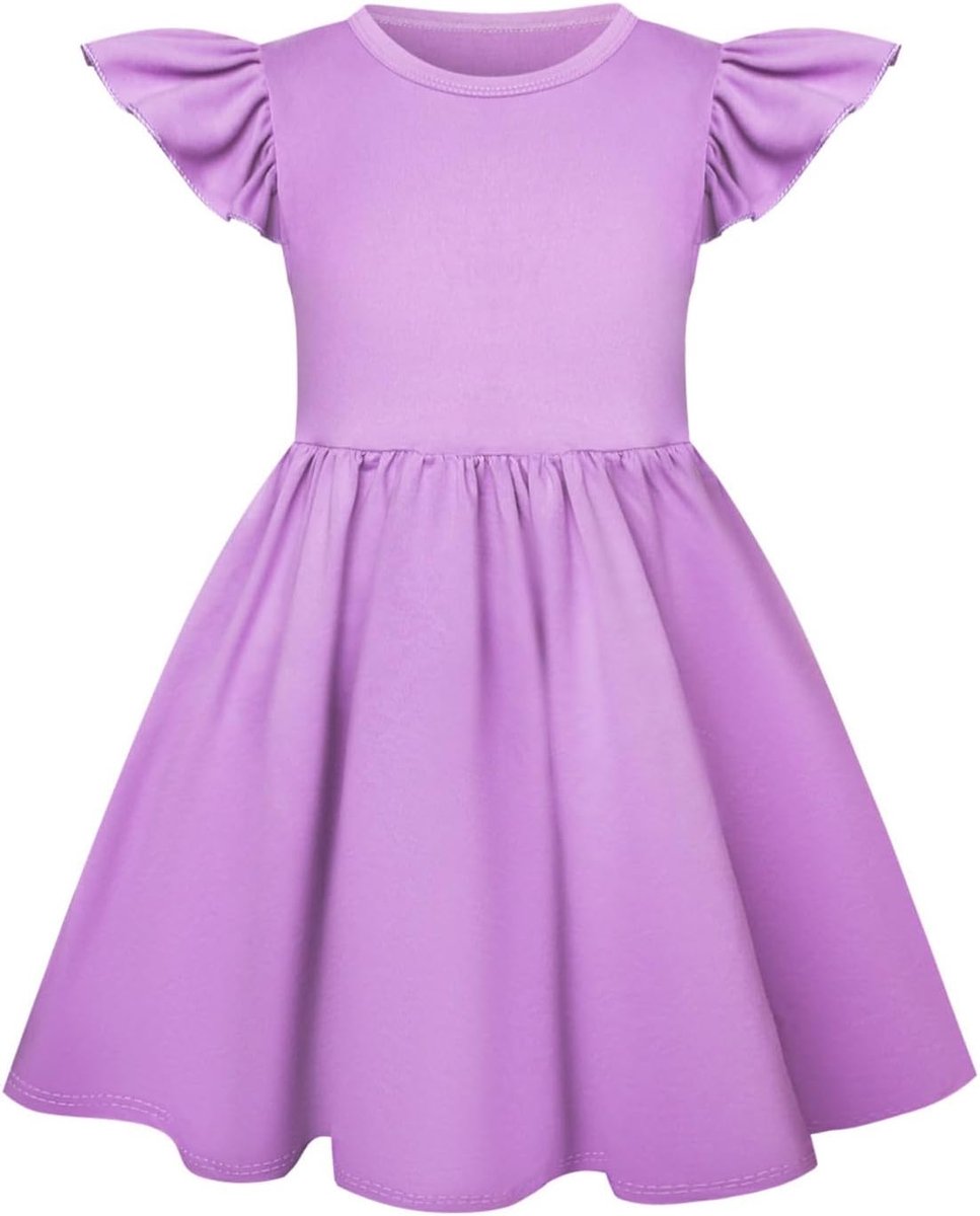 Prinsessenjurk voor meisjes, ceremonie, avond, roze, kant, ruches, communie, corcort, cocktail, kleine meisjes, gelegenheid A119