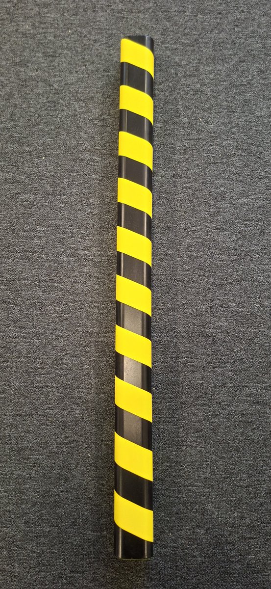 Randbescherming - Stootstrip - Zwart/geel - 100 cm - rechthoek 7 cm X 6 cm