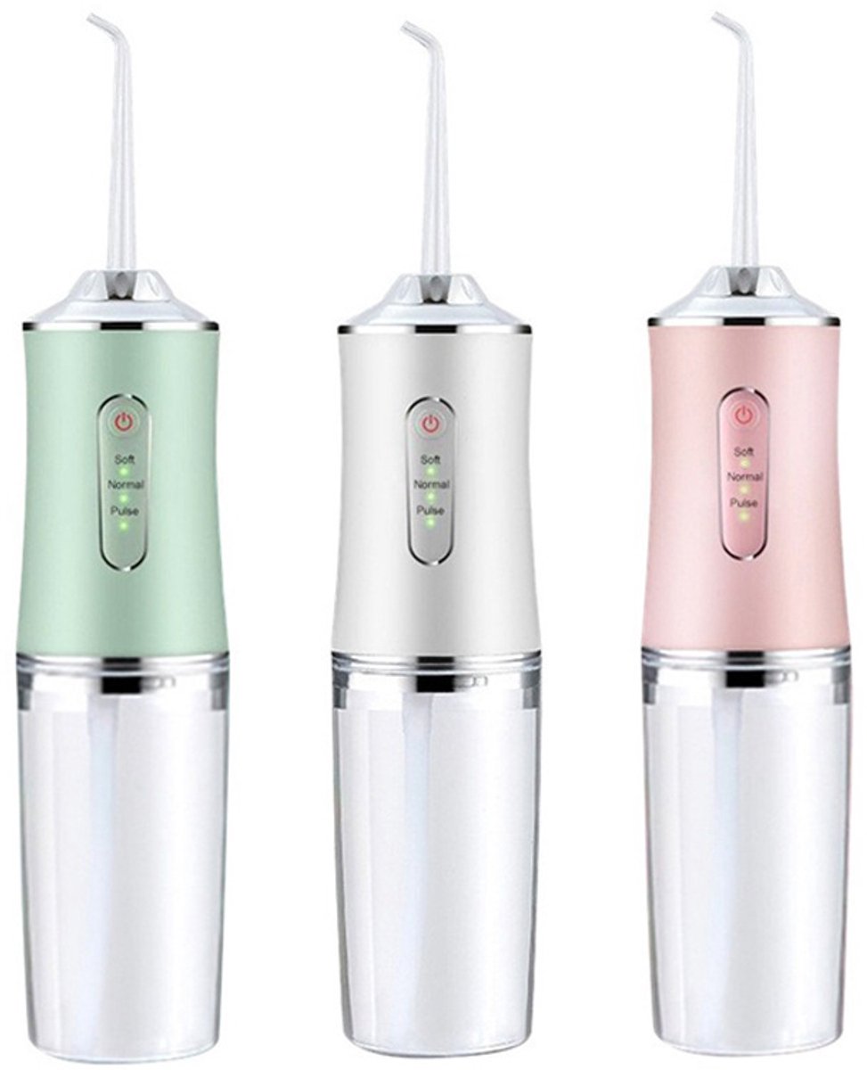 Draadloze elektrische waterflosser - 3 modi en 4 spuitkoppen - draagbaar reisontwerp - voor volwassenen, tandreiniging en tonsilstenen-28.3*5cm