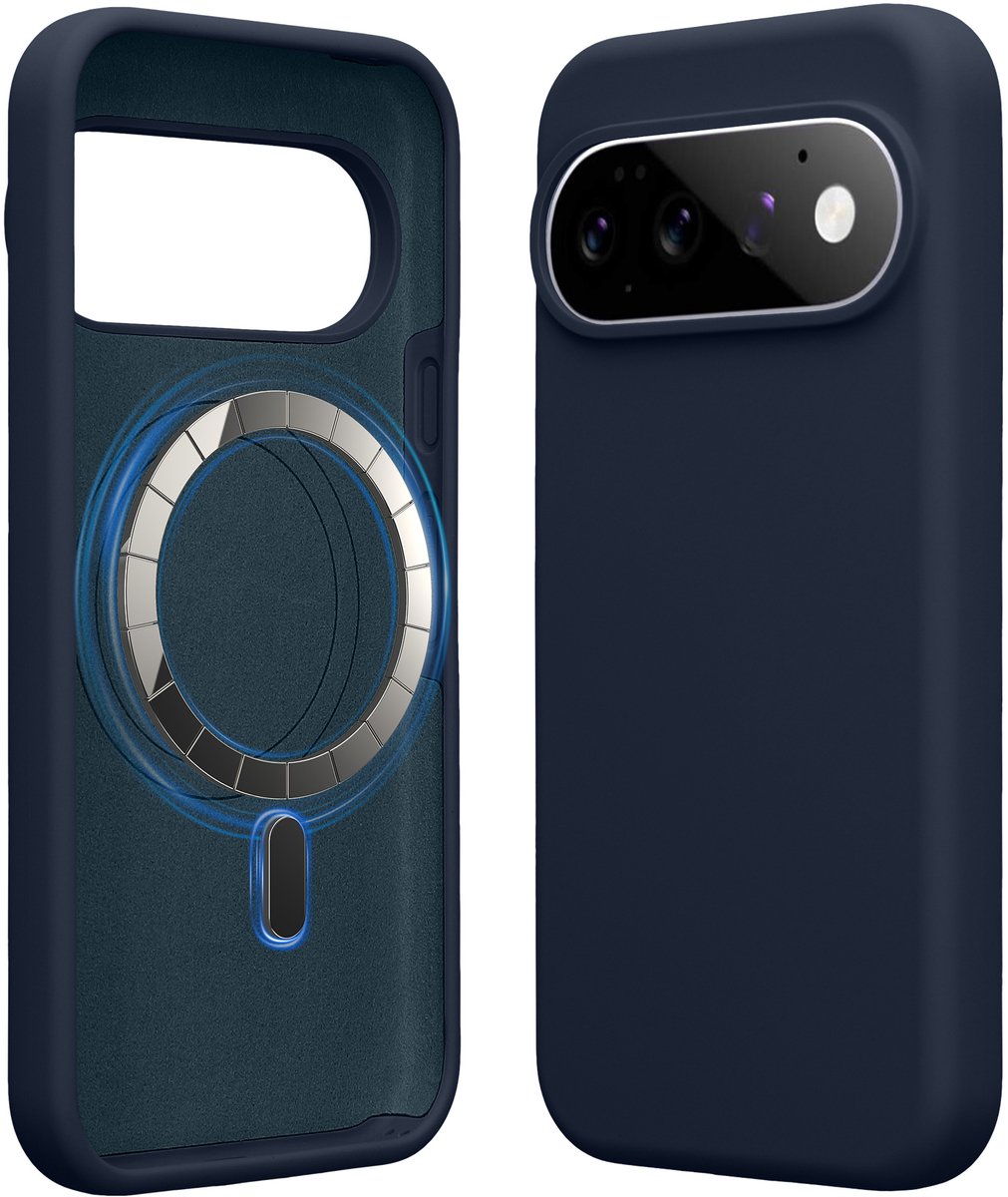 kwmobile telefoonhoesje geschikt voor Google Pixel 11 / Pixel 11 Pro - Hoesje met magneet compatibel met MagSafe - Smartphone case in marineblauw