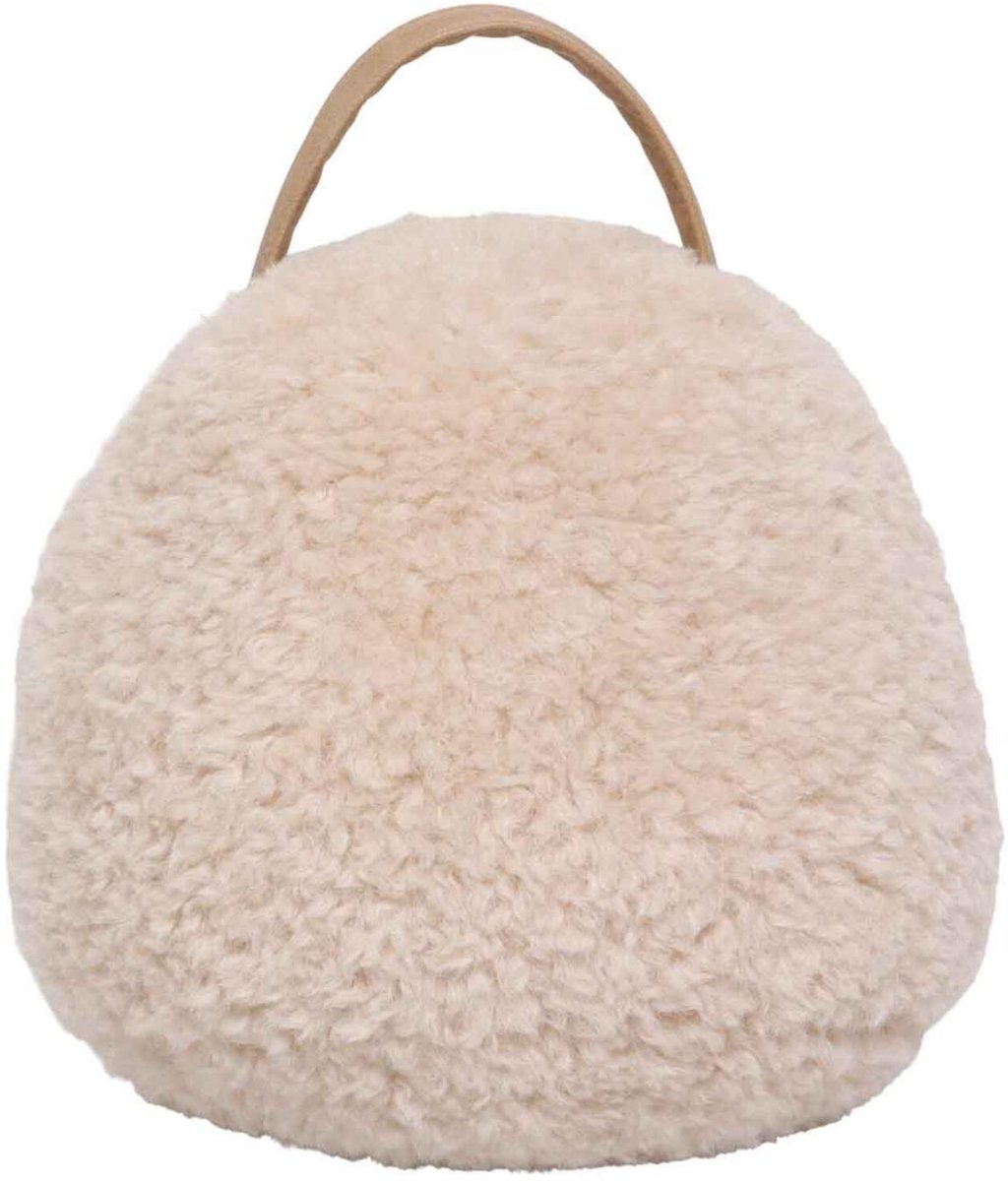Luance Deurstopper Teddy - beige - Teddy stof - 1 kilo - D17 x 23 cm