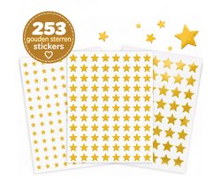 Stickervellen Gouden Sterren - 200 Sterren Stickers Goud - Stickers Kerst