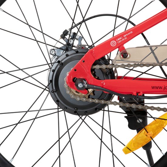 JOYSTAR 24 Inch Elektrische Kinder Mountainbike - 250W E-Bike voor Kinderen (7+ Jaar) - 25 km Actieradius - Met Verwijderbare Accu & Schijfremmen - Spaakwiel - Rood — afbeelding 2