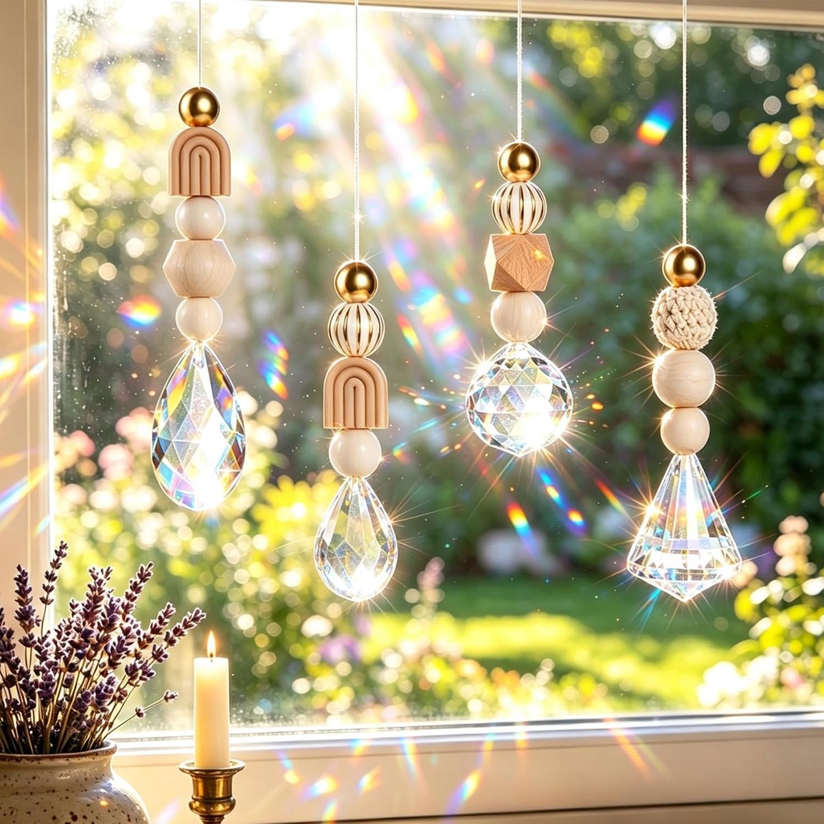 Zonnevangers kristal, Suncatcher knutselset, lengte zonder touw: 12