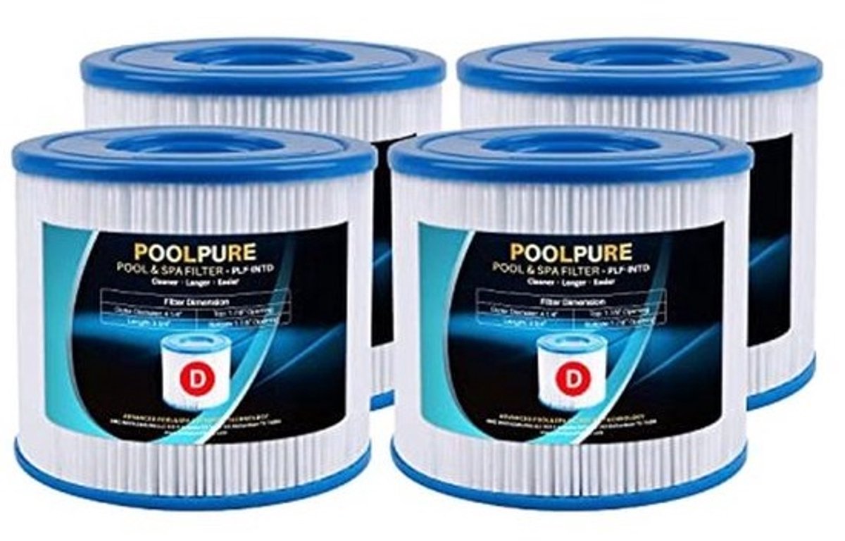 Vervangingsfilters voor Type D Zwembaden - Pack van 4