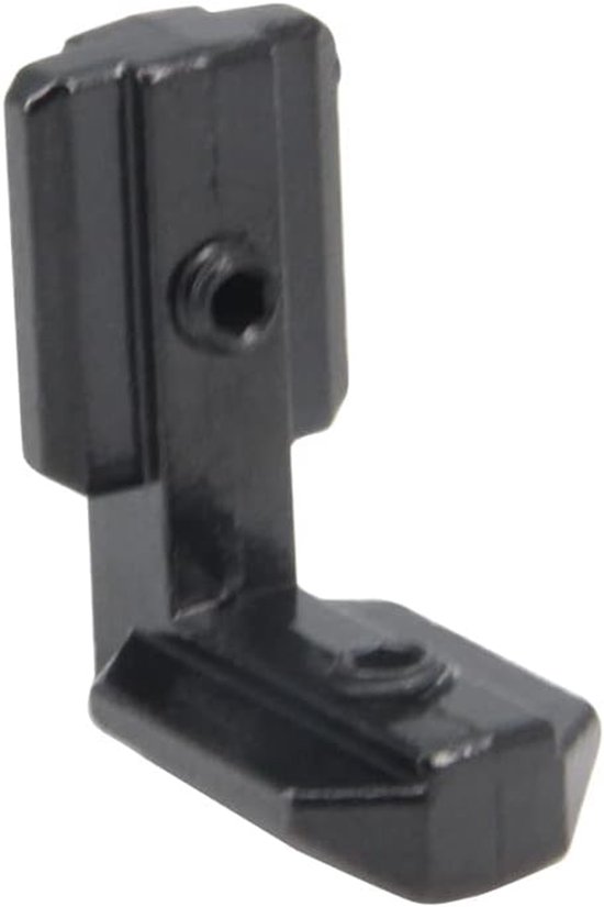 L-vorm 90 graden gezamenlijke beugels met M6-schroeven voor 8 mm sleuf 4040-serie aluminium extrusieprofiel, 10 stks/pak (zwart-4040-serie) — afbeelding 5