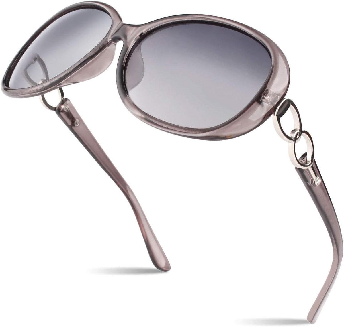 Zonnebril voor dames, gepolariseerd, groot, oversized, elegant, klassiek, vintage, oversized, met 100% UV400-bescherming