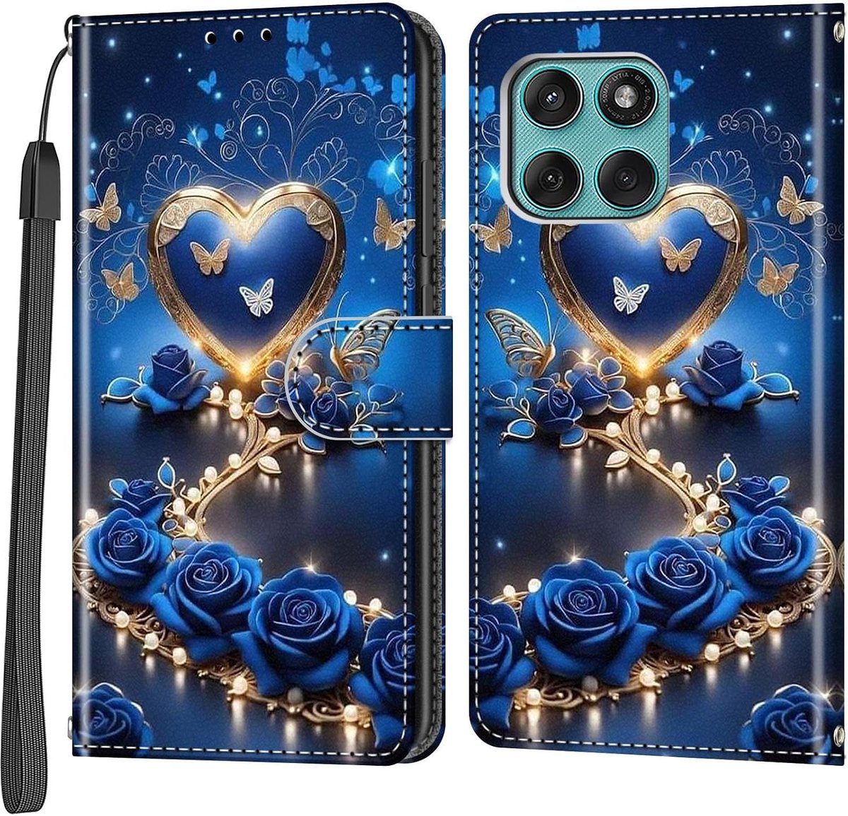 Portemonnee Telefoonhoes voor Motorola Moto Edge 60 Rozen