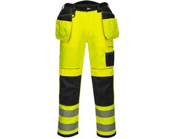 Portwest PW3 Hi-Vis Werkbroek met Holster Pockets T501 - Geel/Zwart - 41
