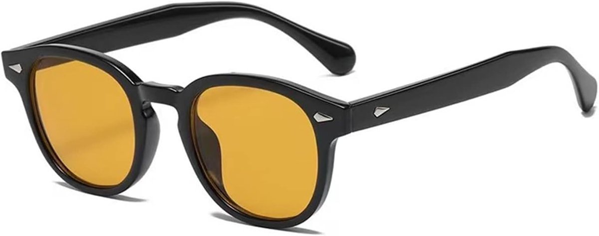 Jaren 70 Ronde Zonnebril Heren Dames | UV400 Bescherming Sport Zonnebril | Stijlvolle Kleurrijke Bril voor Rijden & Reizen (Depp Style)