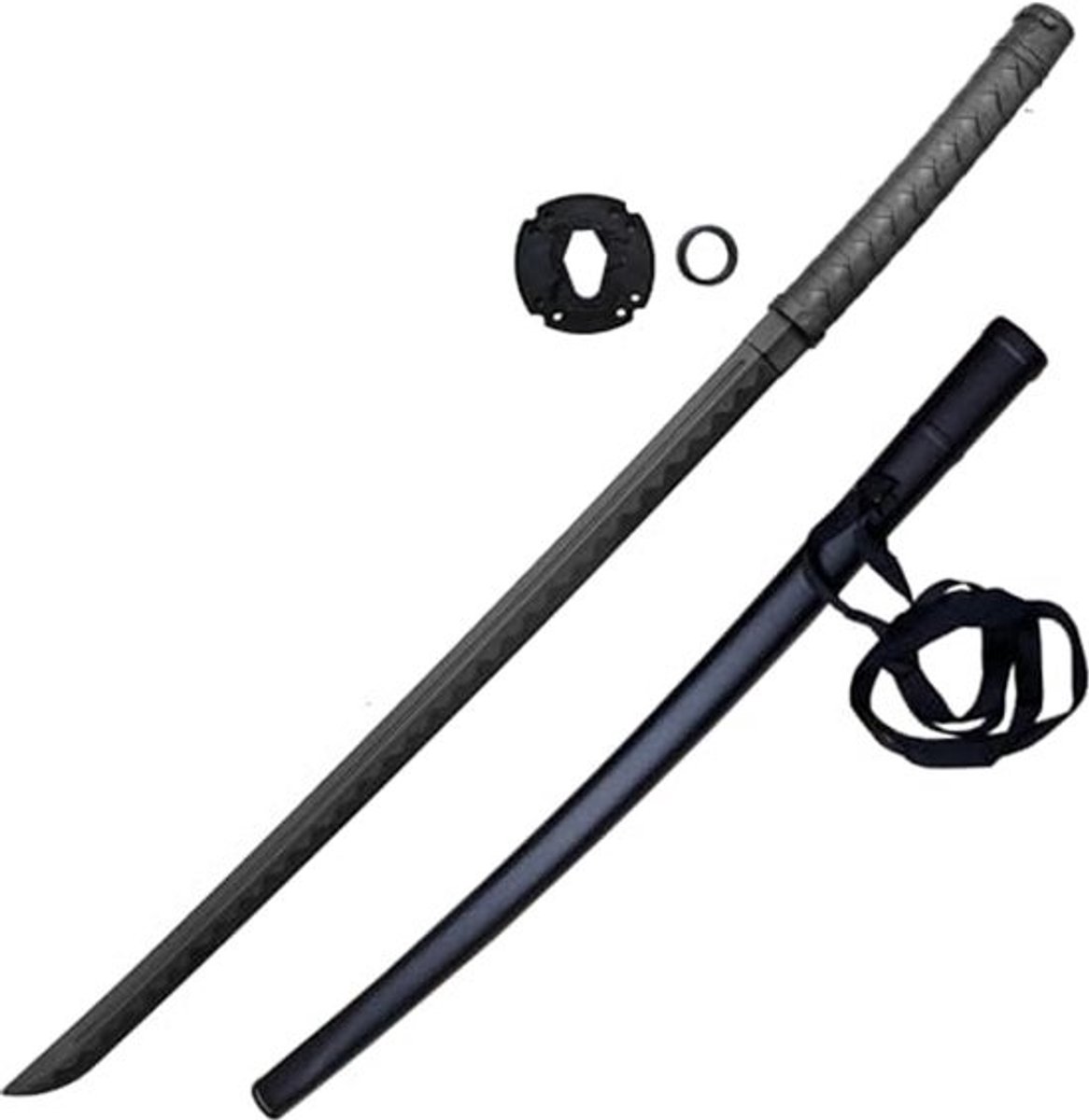 Katana Trainingszwaard van Polypropyleen met Tas en Tsuba, 105 cm