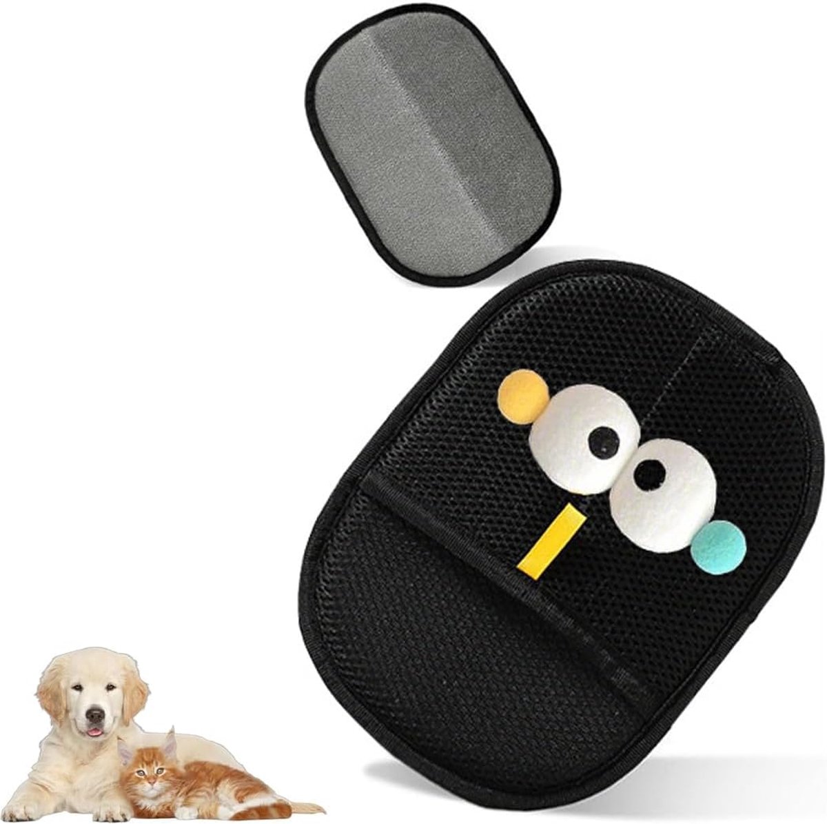 Handschoen voor dierenharen, katten, antistatische handschoenen voor dierenharen, dubbelzijdig, voor het wassen, verzorgen en verwijderen van dierenharen
