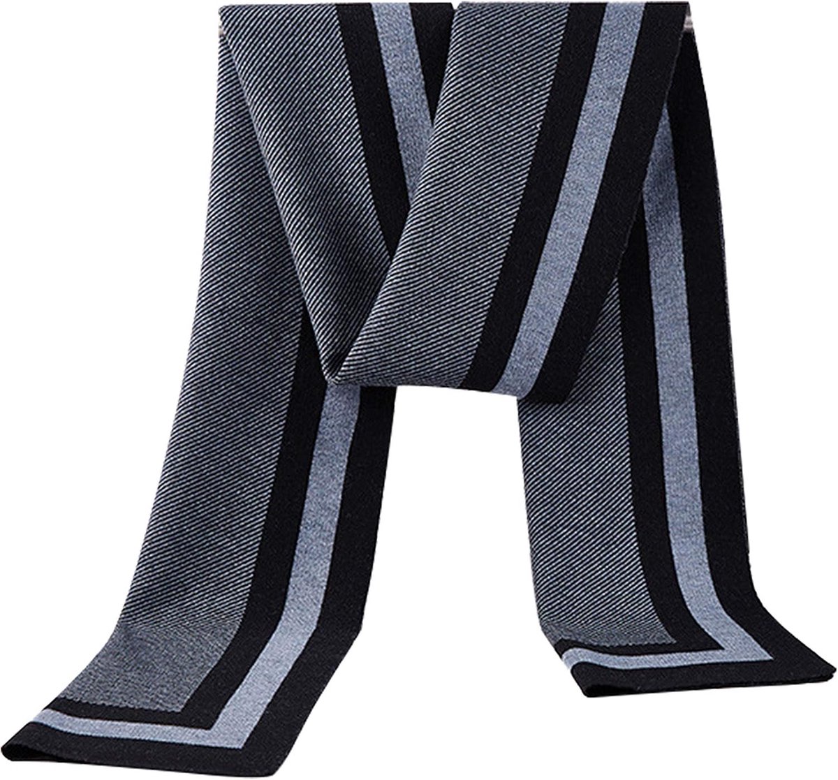 6% Wol Gebreide Sjaal voor Winter Herfst Casual Zakelijk Eenvoudig Chique Gentleman 180 x 30 cm