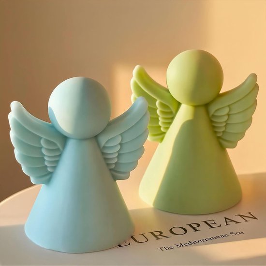 Siliconen engelvorm kaarsen siliconen vorm 3D engel gietvorm DIY 3D engel vorm zeep handgemaakte gietvorm voor kaarsen, zeep, Thanksgiving — afbeelding 3