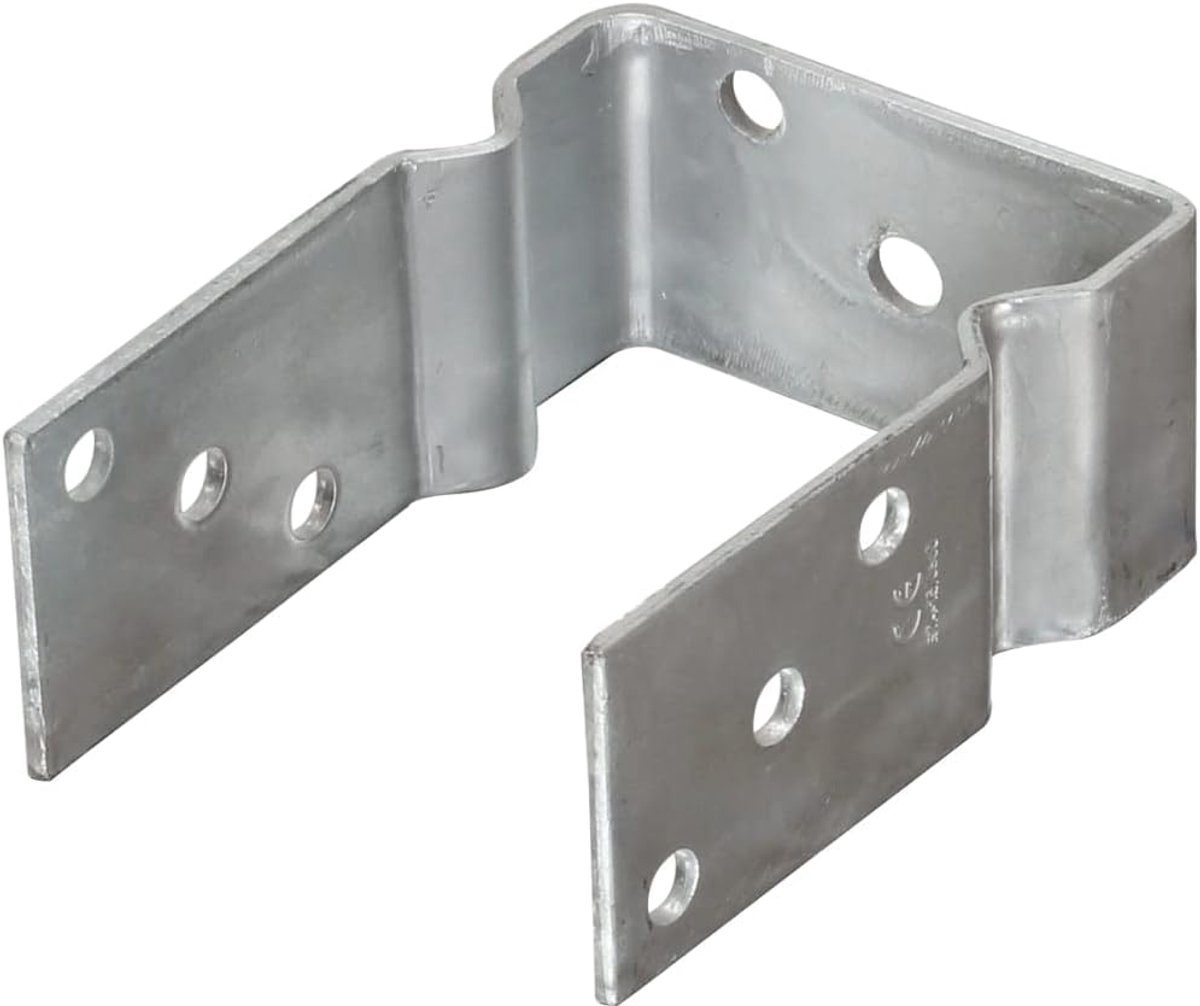 Set van 6 U-vorm, 10 x 6 x 15 cm, grondankers van thermisch verzinkt staal, voor hekpalen en tuinbouw