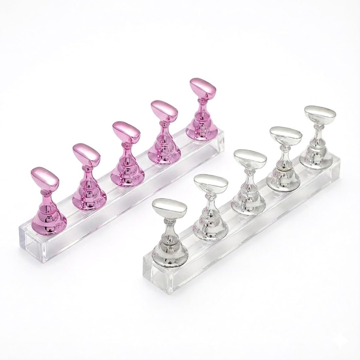 10 acrylstandaards voor nagels, magnetisch display voor doe-het-zelf nagelkunst, praktische nagelpunten, vingerhouder, manicure-gereedschap, magnetische tips voor valse nagels