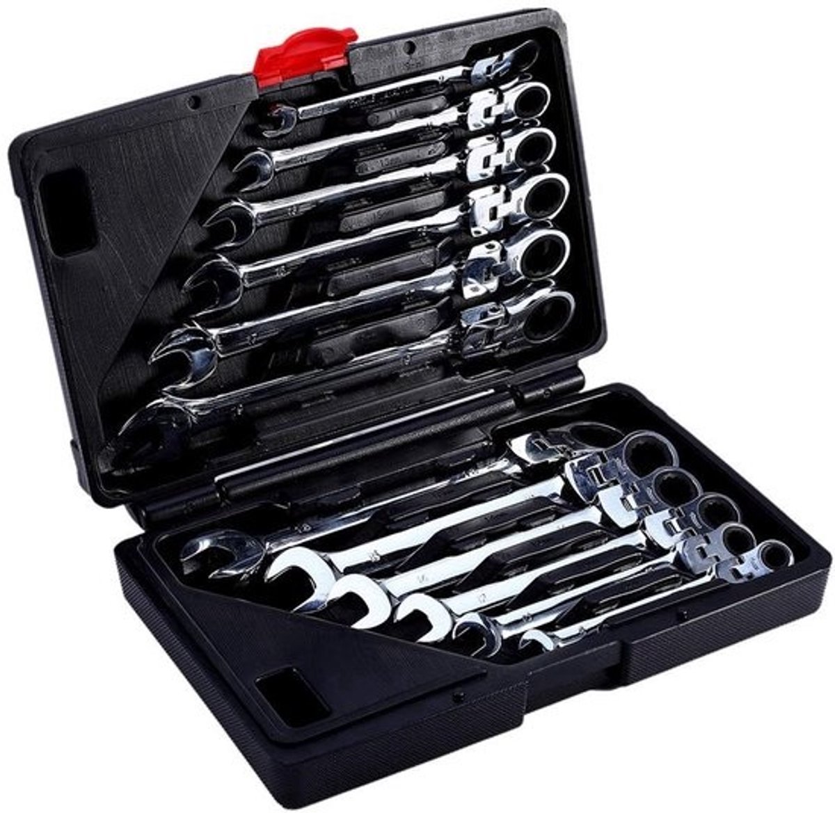 12-delige Ratelsleutelset 8-19 mm met cassette - Professionele Ratelsleutel