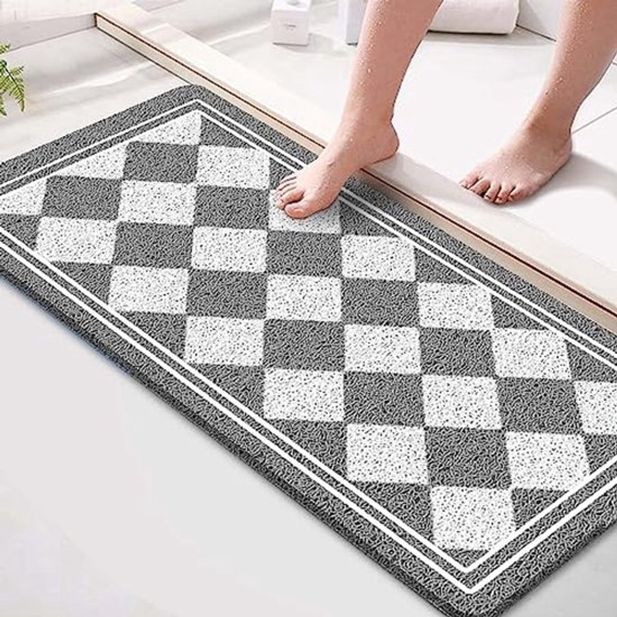 Antislip douchemat met afvoergaten - Sneldrogende badmat voor badkamer en natte ruimtes