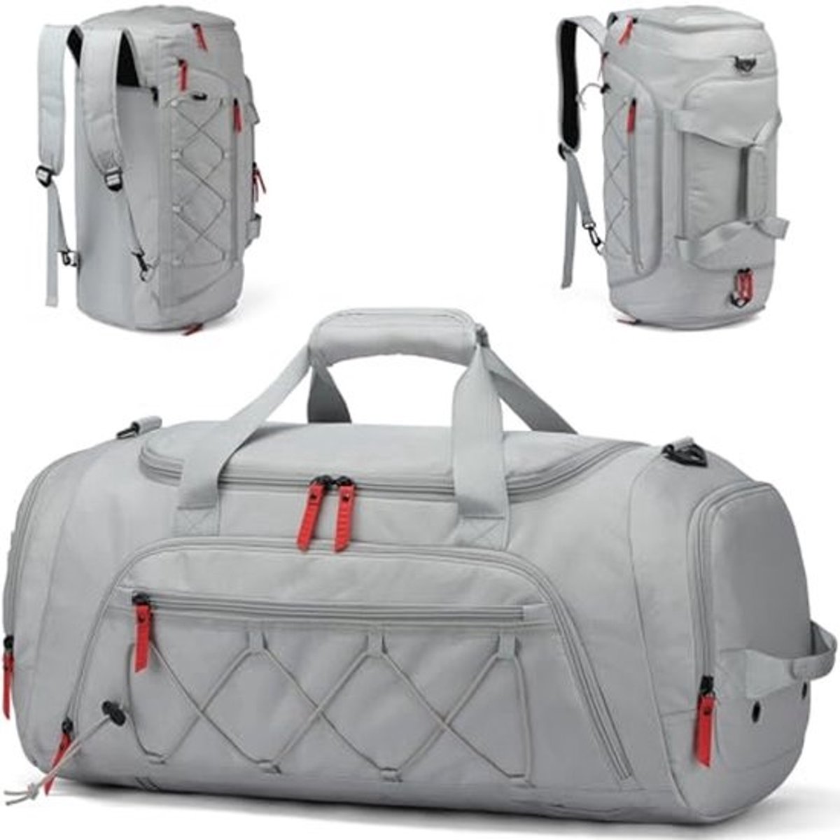Sporttas met schoenenvak en waterdichte plunjezak - 40 liter duffel voor sport, fitness en reizen