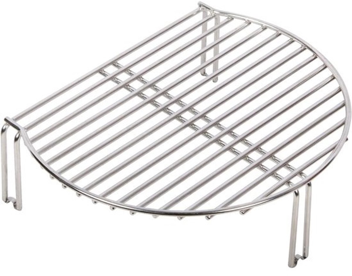 Grill Expander voor Kamado en Smoker - RVS Kookrooster Stapelrack voor Extra Grilling Ruimte