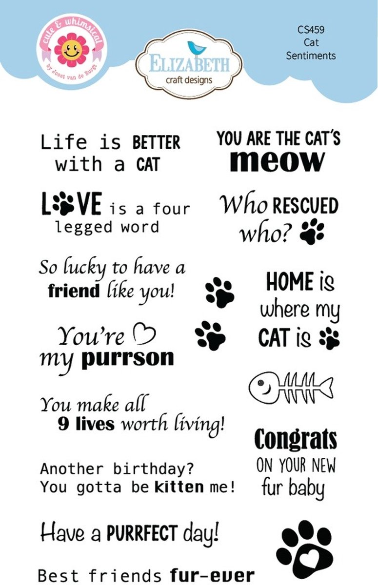 ECD Clear stamps - Cat sentiments