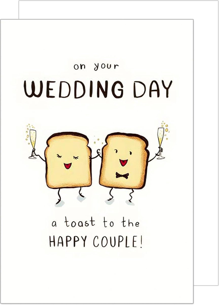 Seidel Premium XXL Maxi Wenskaart voor bruiloft met envelop formaat DIN A4. Bruiloftkaart Wenskaart vermalen Just Married Wedding Day bruidspaar toast (A4-H487)
