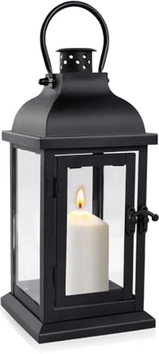Kerst Lantaarn Decoratie - Weerbestendige Verlichting voor Buiten - Sfeervolle Kerstversiering voor Tuin, Terras en Deur