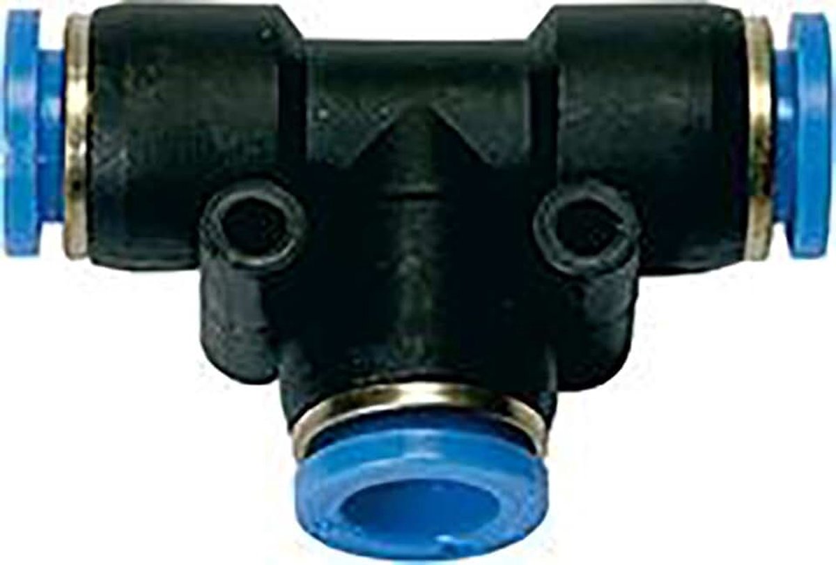 »blauwe serie«, voor buitenslang Ø 4 mm, werkdruk max. 15 bar, kunststof/messing vernikkeld