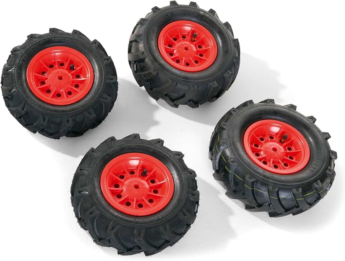 Toys - 40 958 7 – voertuigaccessoires – 2 zachte banden 310 x 95 cm + 2 zachte banden 325 x 110 cm – rode velgen