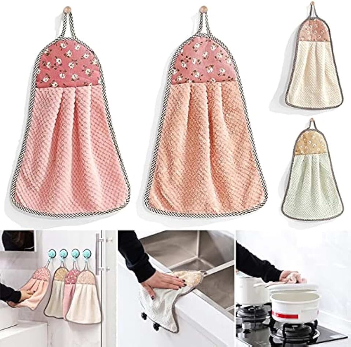 Fleece Microfiber Opknoping Handdoek Sneldrogend Dikker Poetsdoeken Doekjes Vodden Keuken Ti99