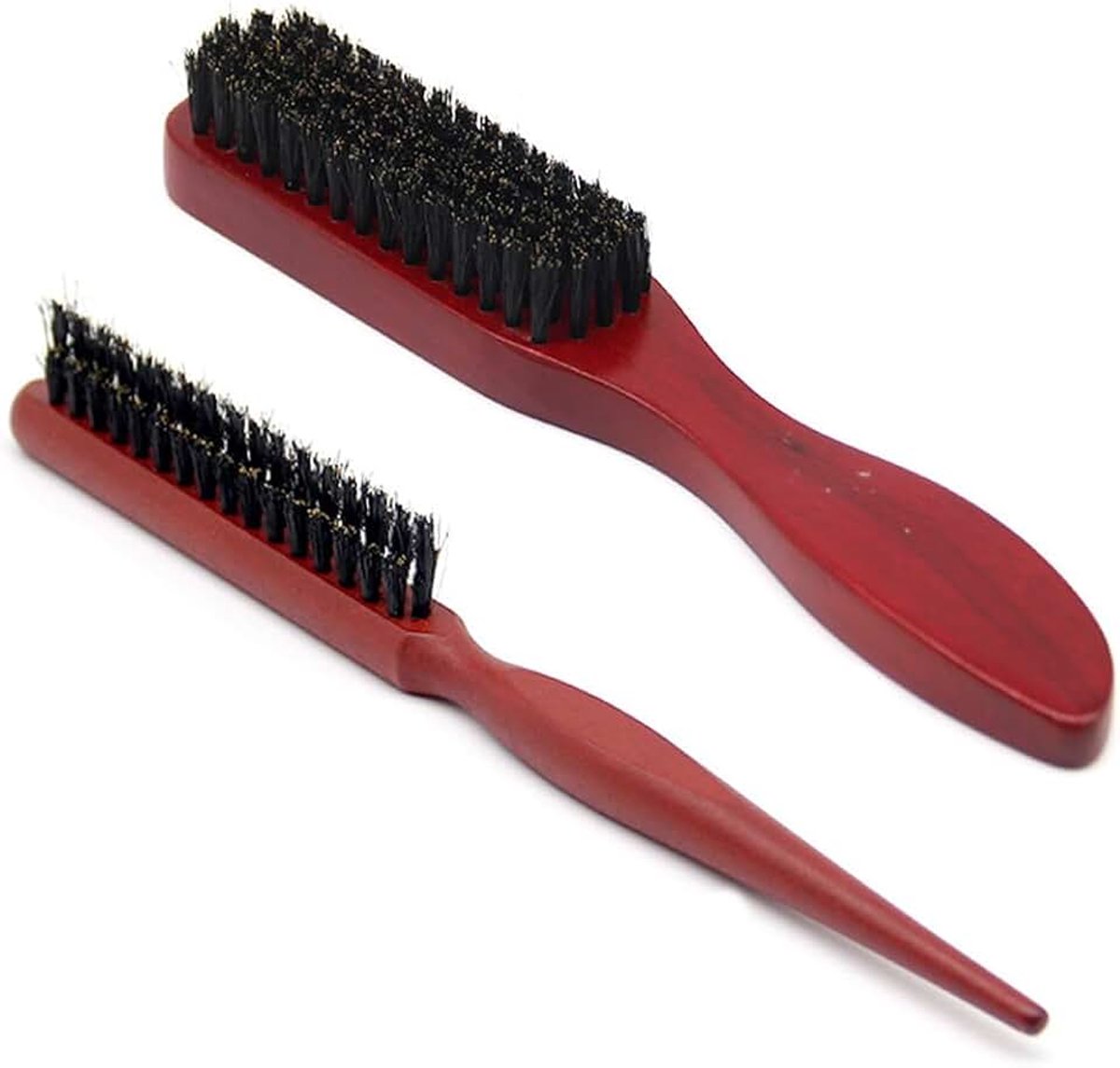 2 stuks, baardborstel van everzwijnenhaar, teasing haarborstel, haarborstel, haarborstel, tail-kam, voor alle haartypes en haarlengtes, voor haar en baardstyling